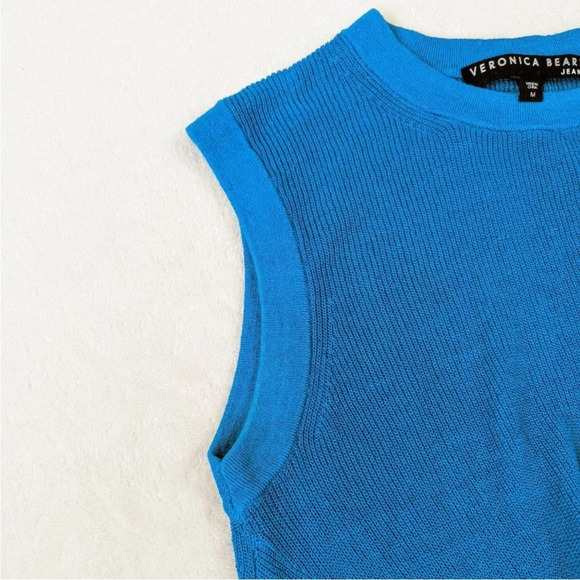 Veronica Beard Kellen Twist Front Sweater Turquoise Sz M - Picture 11 of 13